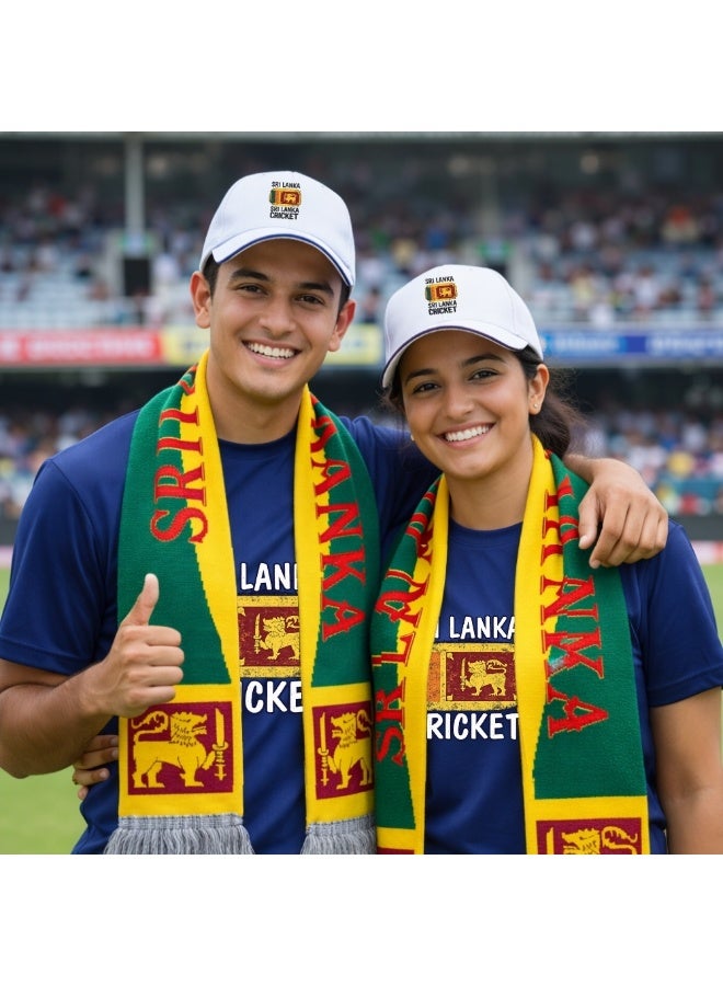 Sri Lanka Unisex Sports Jersey T-Shirt Set-Sri Lanka Sports Fan Jersey T-Shirt,Cap,Scarf-Gift Set For Sports Events,Matches - Image 5